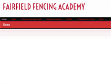 Tablet Screenshot of fairfieldfencingacademy.com
